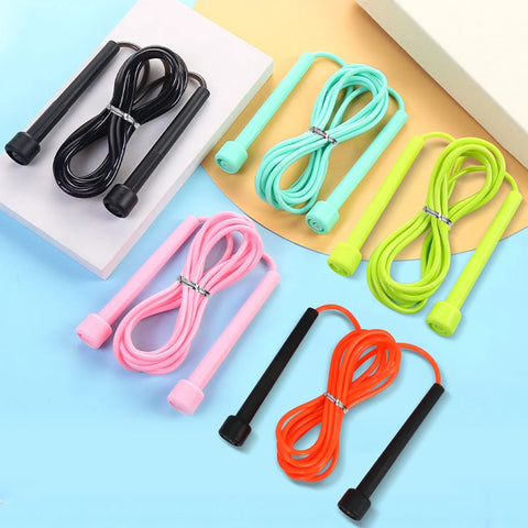 Jump Rope for Student [5 Pack], Flexible Silicone Tangle-Free Jump Rope Cable Length Adjustable Skipping Rope for Exercise Fitness