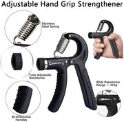 Hand Grip Strengthener, Grip Strength Trainer, 22-132 Lbs Adjustable Resistance Forearm Exerciser Workout for Rehabilitation Athletes Climbers Musicians