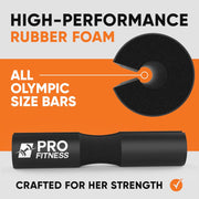 Barbell Pad Squat Pad- Shoulder Support for Squats, Lunges & Hip Thrusts - for Olympic or Standard Bars